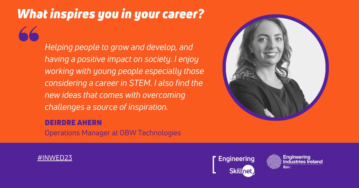 Our mission is to build a better, sustainable future for engineering companies. Our members span precision engineering, energy and environment, renewables, and more.   

For #INWED23 we're profiling leaders.   

Find out about upskilling here ibec.ie/connect-and-le…