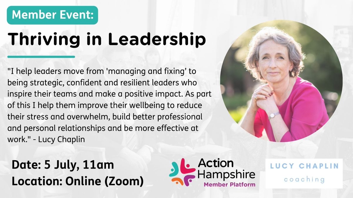 MEET THE LEADERSHIP COACH ⭐
Lucy Chaplin a highly qualified and experienced coach and has worked with leaders in global organisations in a range of sectors, including technology, charity, public health, retail, government and finance.
Sign up now:
👉 lght.ly/n4553i2