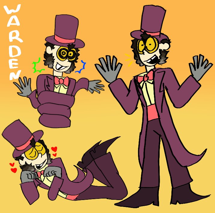 Sooo I got bored and drew warden, Jared, Alice, and jailbot #superjail