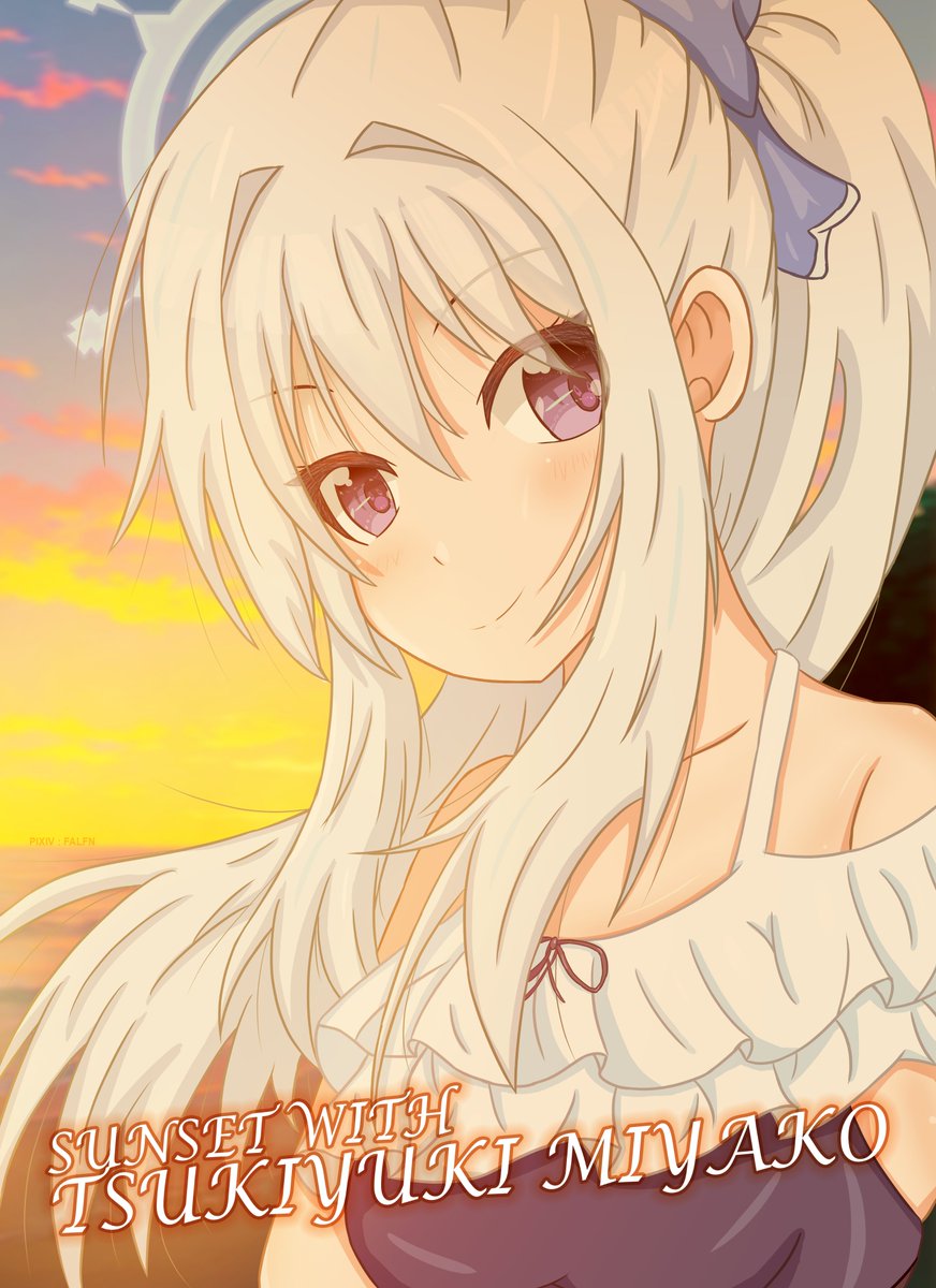 FALFN346's tweet photo. Sunset with Miyako | FALFN #pixiv #BlueArchive #tsukiyukimiyako #anime #fanart 

https://t.co/bujZYsvWlm https://t.co/c78bZtgVWk