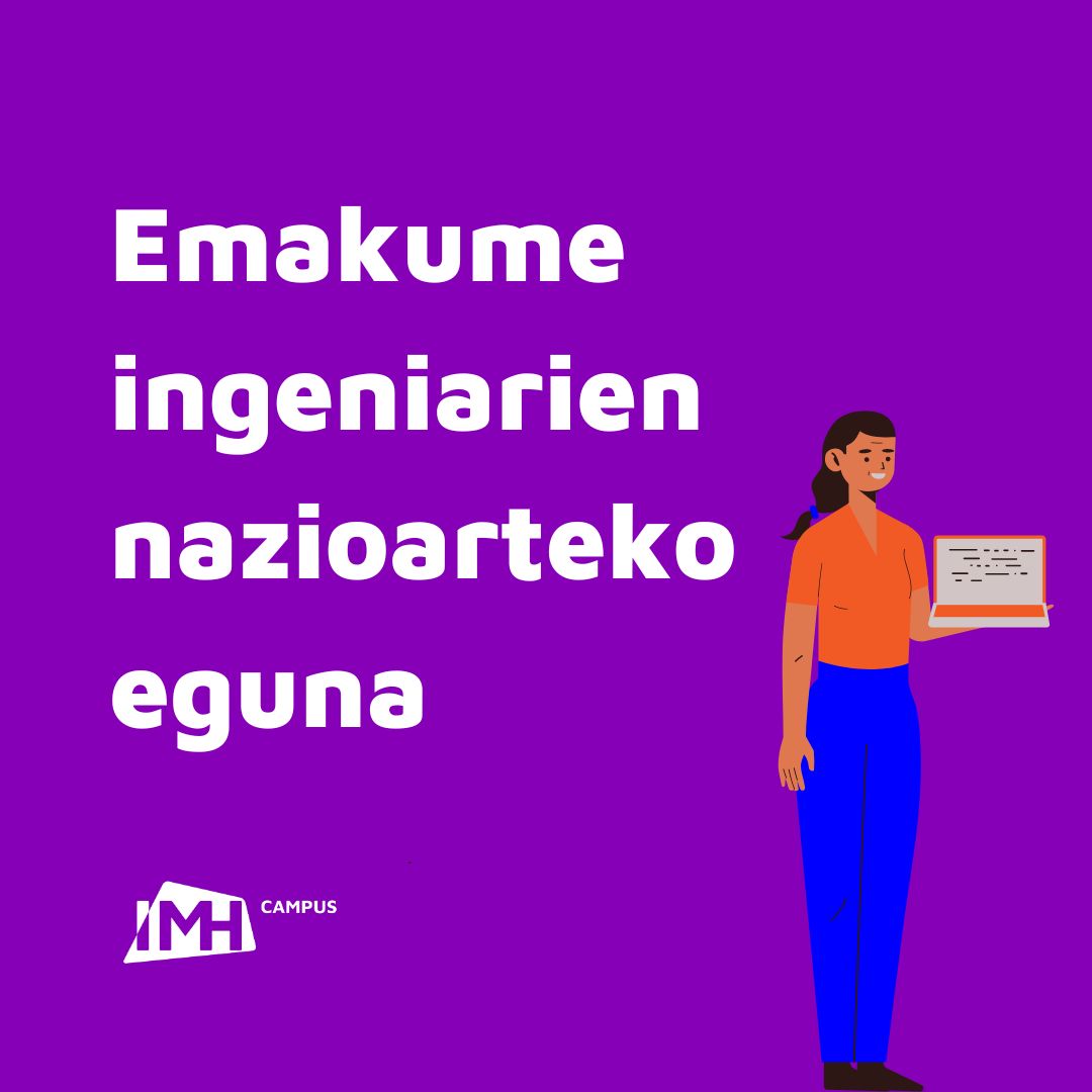 Zorionak emakume ingeniari guztiei!! 💜🤩

Gaur, ostirala izateaz gain, ekainaren 23a oso egun berezia da IMH Campusentzat.

🟪Emakume ingeniarien nazioarteko eguna. Merezitako eguna!

#emakumeingeniariarennazioartekoeguna #emakumeingeniariak #ingeniaria #ingeniaritza