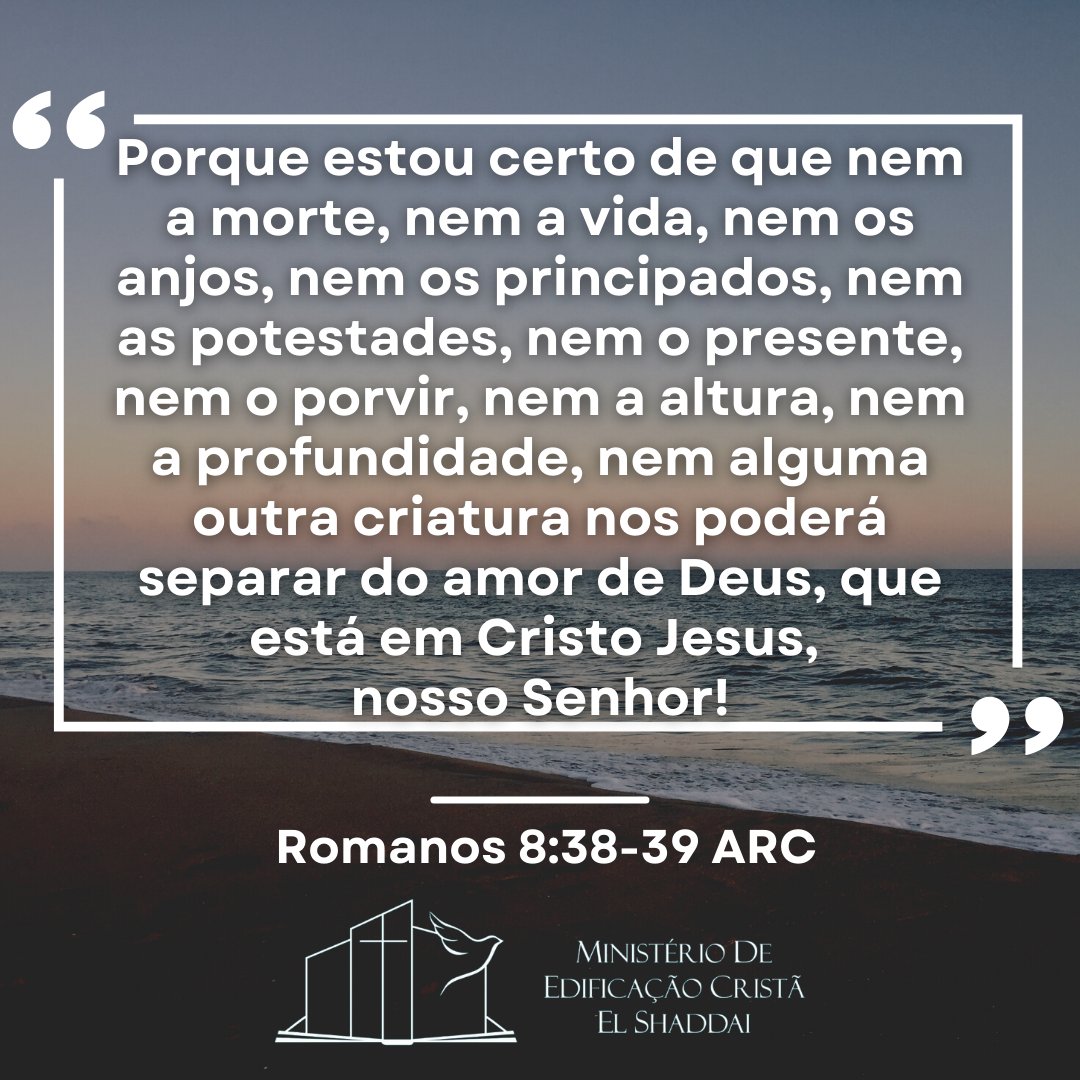 Ministeriocri20's tweet image. #Deus #JESUS #CRISTO #JesusCristo #ESPÍRITO #SANTO #ESPIRITOSANTO  #orar #devocional  #livro #Capítulo #versiculo #mece #porque #estou #certo #morte #vida #anjos #principados #potestades #presente #porvir #altura #profundidade #criatura #poderá #separar #amor  #Senhor