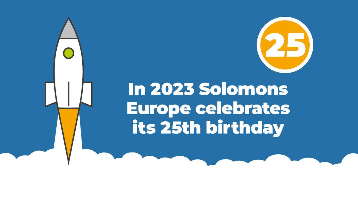SolomonsEurope's tweet photo. 2023 marks our 25th birthday! We’ve taken a nostalgic look back at some of the big events that have taken place in the world over the last quarter of a century. Why not test yourself on how much you can remember at https://t.co/gyJqrQ2dX8 

#solomonseurope25years #fridayfeeling https://t.co/eAXVBDcscd