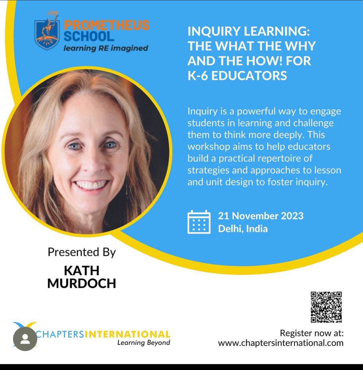 ✨ Join us for an incredible opportunity to learn and grow with the renowned inquiry guru, Kath Murdoch! ✨ Unlock the power of inquiry-based learning and revolutionize your teaching approach! 🔎 @Prometheus_Edu @kjinquiry #ib @ibpyp