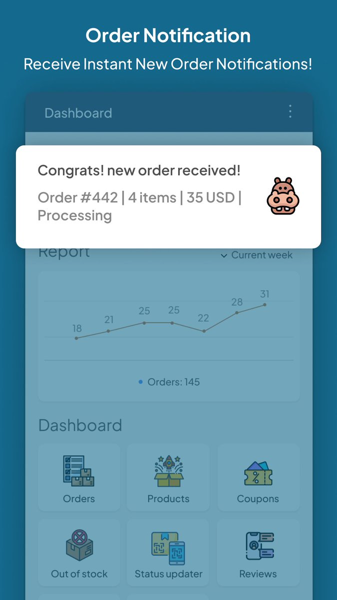 Hippoo WooCommerce app tweet media
