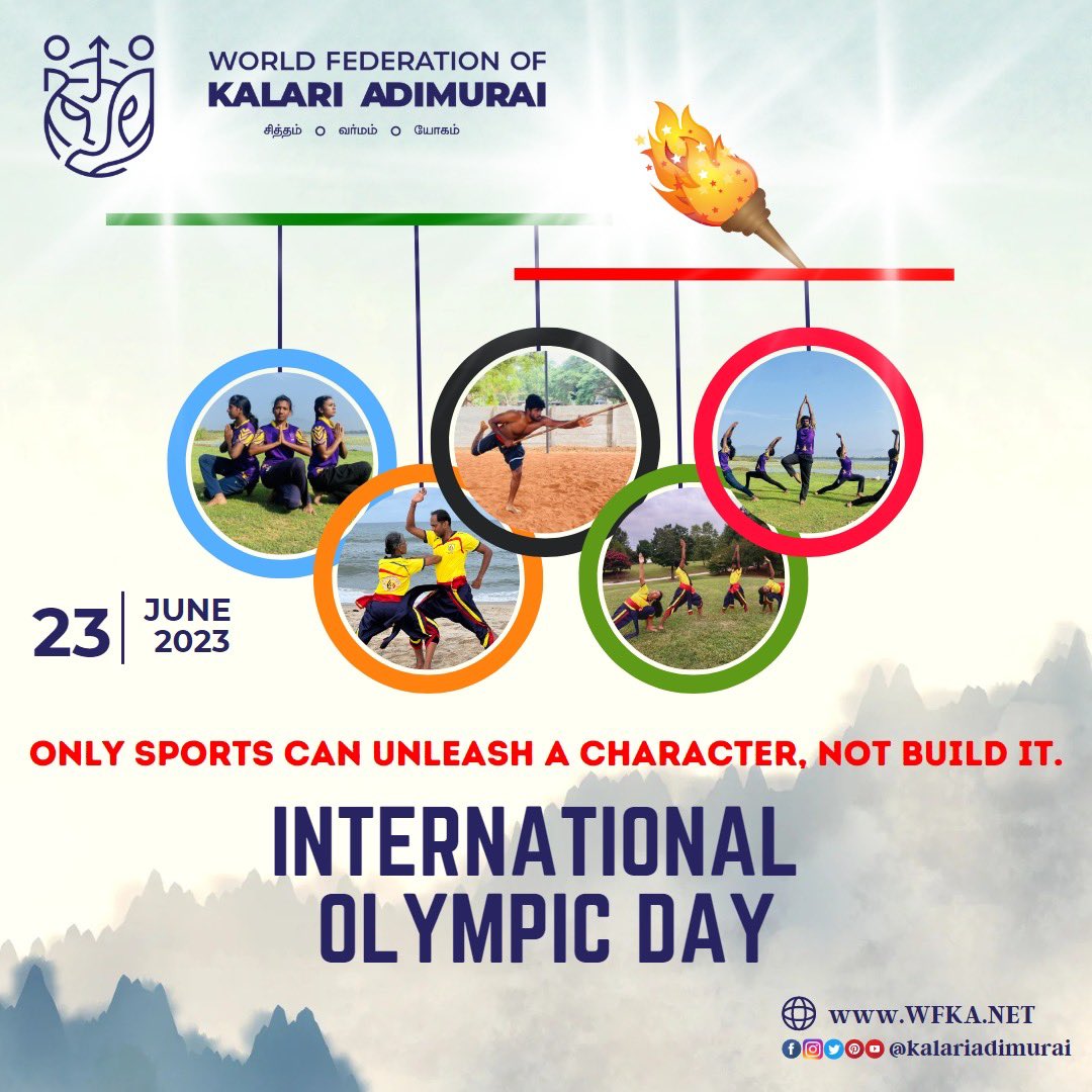 KalariAdimurai's tweet photo. Happy International Olympic Day 🏃🏻‍♂️💥🤸🏻‍♂️🔥🏊🏻‍♂️

#olympicday2023 https://t.co/yz83zxwd35