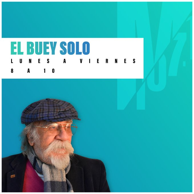 Meridiano1071's tweet photo. Ya estamos en El buey solo, periodismo sin tachaduras ni enmiendas. De 8 a 10 conduce
@BigoteAcosta https://t.co/wjhsz4jl2S
