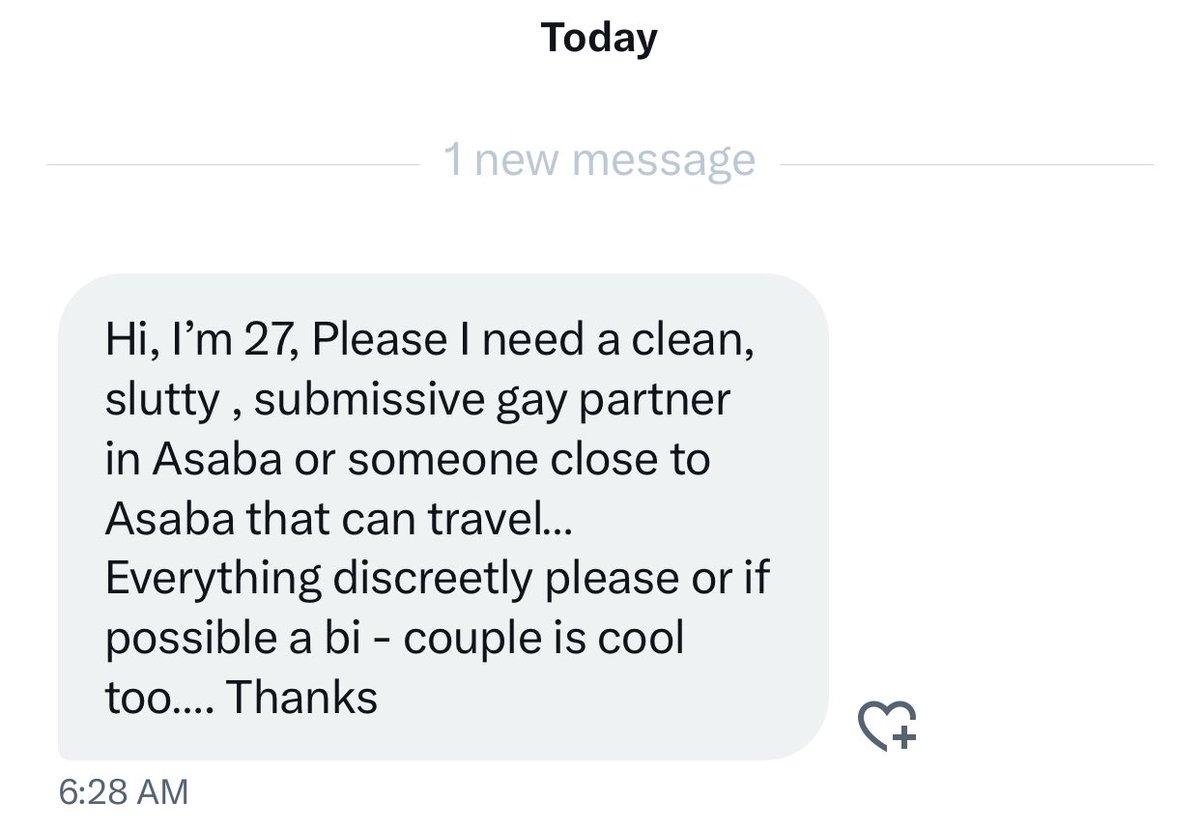 call_me_hypo's tweet photo. #Asaba guy in need of a submissive gay partner or bi couple for discreet fun. DM, if interested but your DM will be ignored if you aren’t following 🌝
#DeltaTwitterCommunity https://t.co/DvJQRNMN3T