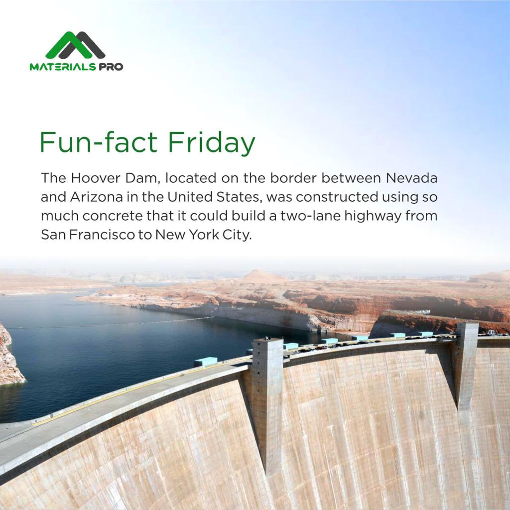 Did you know this about The Hoover Dam?

#FunFact #constructionindustry #buildingmaterials #MaterialsPro