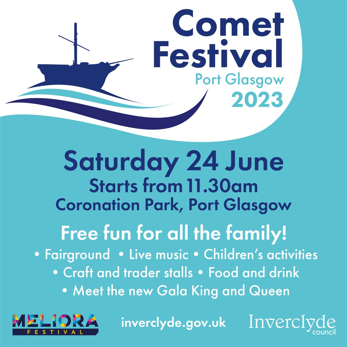 discinverclyde's tweet image. Join @InverclydeLibs this Saturday 24th June from 2-2.30pm for some #BookbugFun at the Port Glasgow Comet Festival ❤🎶📚🎶❤

You can also find out all that #InverclydeLibraries can offer you and your family.

discoverinverclyde.com/comet-festival…

#DiscoverInverclyde #MelioraFestival