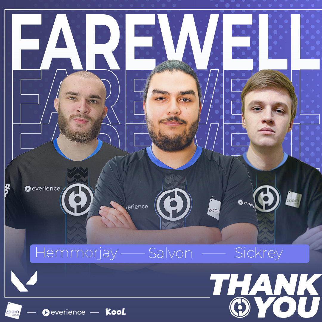 Thank you for the unforgettable moments, glorious victories and unique performances @hemmorjay, @salvon_1337 & @sickrey1 💙🩶

Wishing you the best in your next chapters !

#VEIP23 | #g4greatness