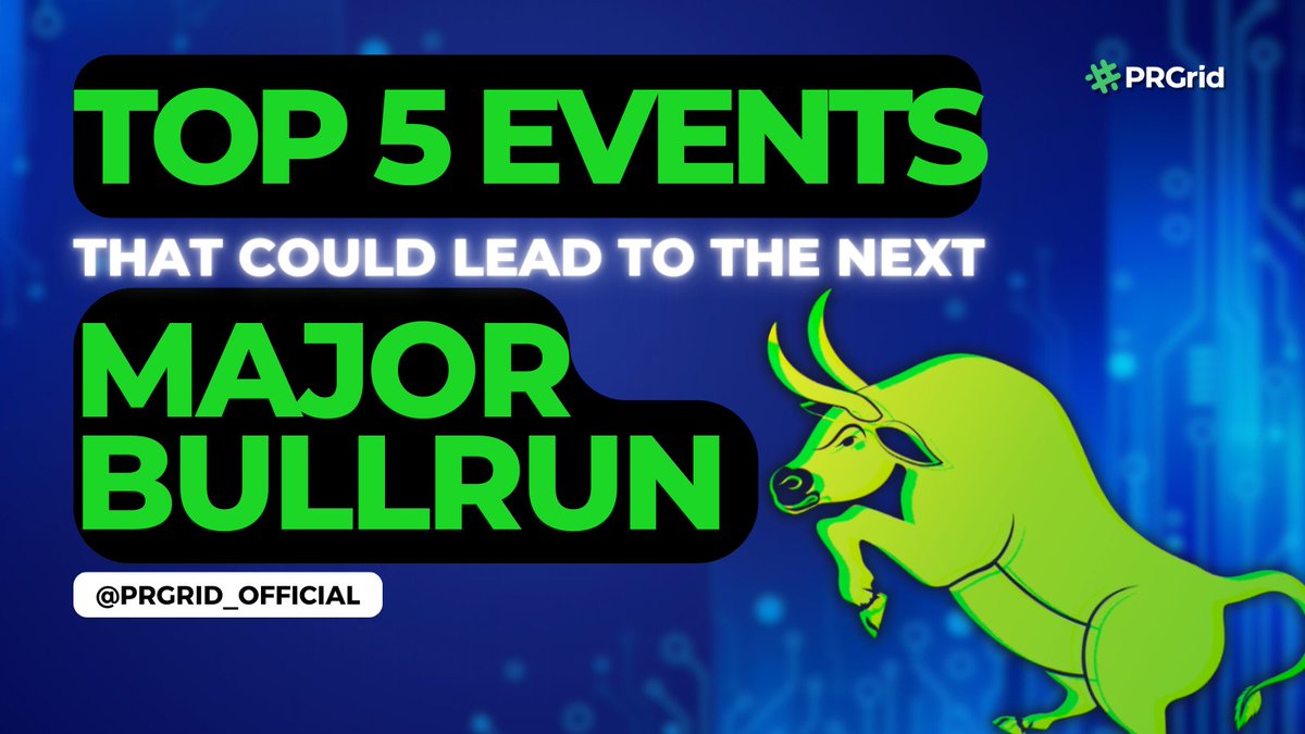 prgrid_official's tweet photo. 📌 Top 5 events that could lead to the next major Bullrun and #Altseason

Everyone in the #cryptomarket is in a wait for a major Bull Market.
#crypto is not yet out of its cyclical bull and bear seasons

So what will lead to the next #bullrun? 

A thread 🧵 👇 https://t.co/I9iDeUeh5b