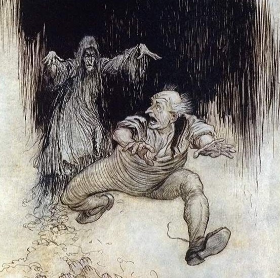 While Washington Irving's The Christmas Dinner obviously takes place at Christmas, it does include the telling of a ghost story that describes Midsummer Eve as being 'when it was well known all kinds of ghosts, goblins, and fairies become visible and walk abroad.' #FaustianFriday