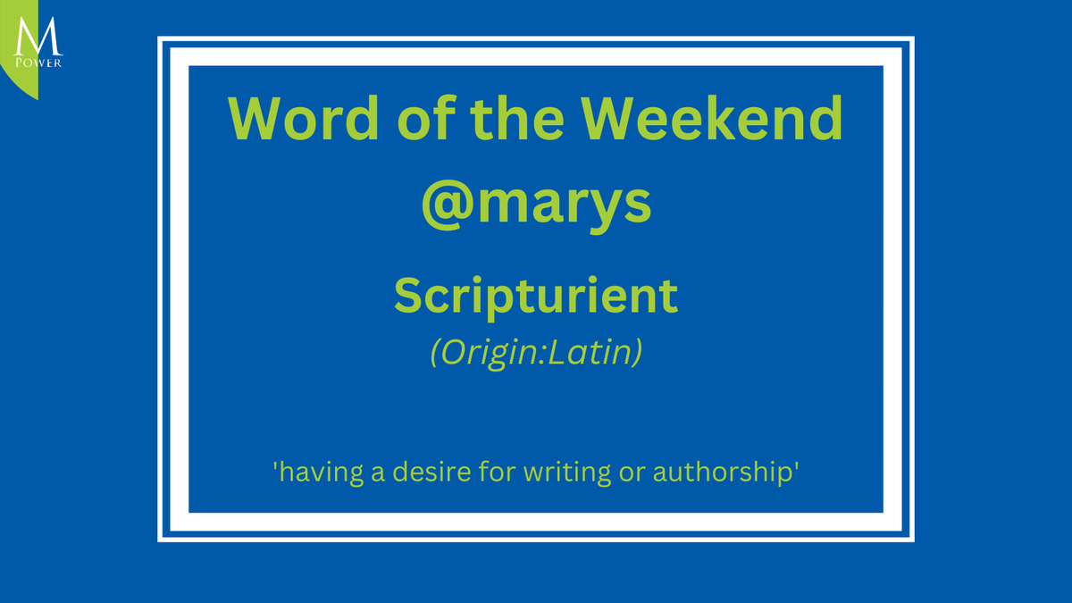 stmarys_hyd's tweet photo. Word of the Weekend Alert!๐ข
Embrace your inner wordsmith this weekend and let your imagination flow! Share your writing experiences using #WordOfTheWeekend๐๐
#Writing #WeekendInspiration #WOTW https://t.co/u4yCOSdcLM