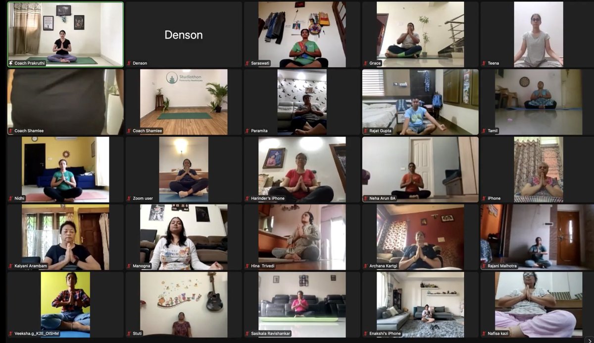 healthifyme's tweet photo. Studiothon powered by HealthifyStudio on International Yoga Day🧘🏻‍���️was a resounding success!🎉 We witnessed thousands of participants embracing the power of yoga guided by HealthifyStudio expert coaches.

A big thank you to everyone who joined us🙌🏻 

#Studiothon #HealthifyStudio https://t.co/ep14ykaZOG