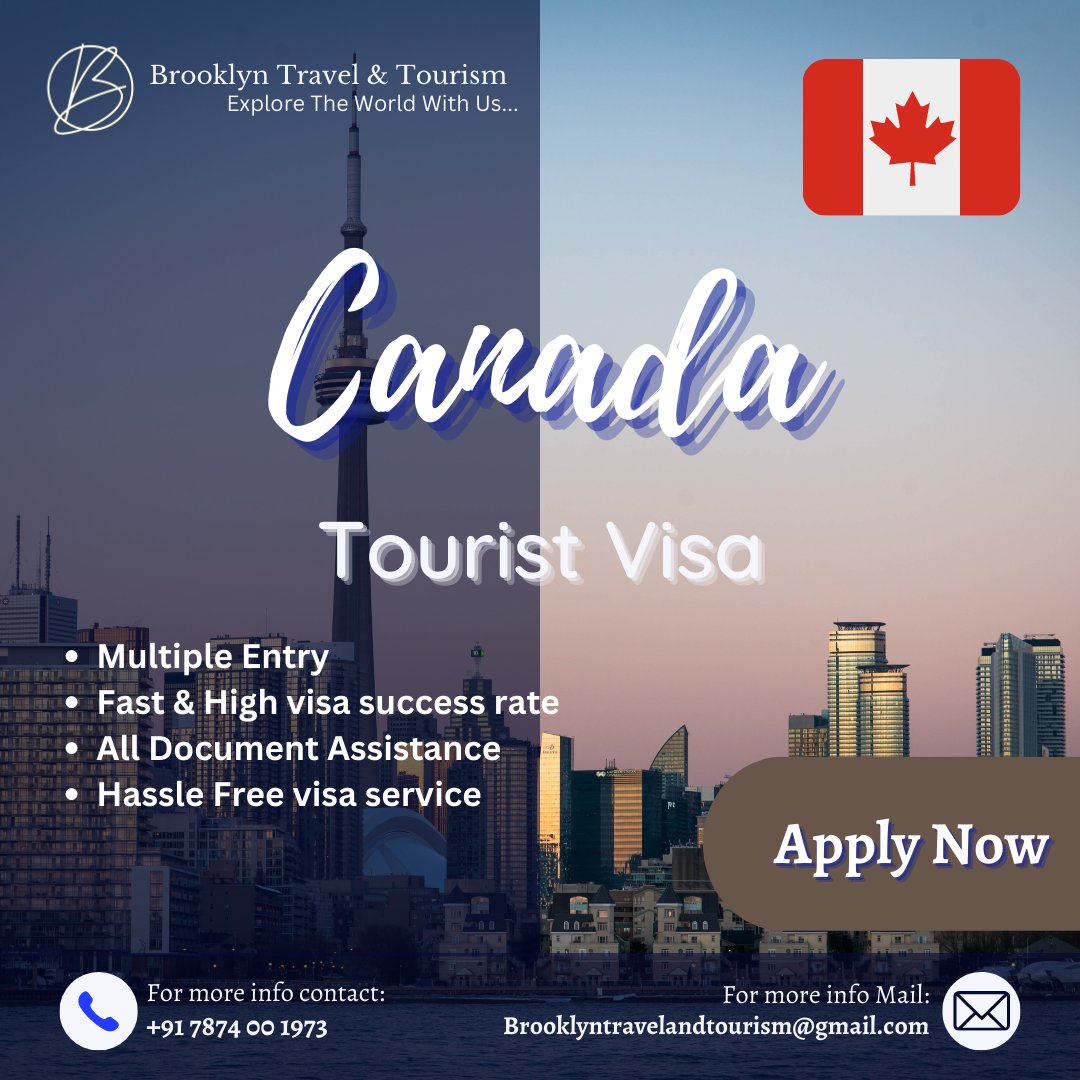 brooklyntourism's tweet photo. 🌍 Explore Canada hassle-free! 🌟 Join our Tourist Visa Promo for an unforgettable adventure!📸Double-tap, tag a friend, comment your dream Canadian destination, and follow for updates!🗓️Limited-time offer! DM now! ✈️ #ExploreCanada #VisaPromo #brooklyntravelandtourism https://t.co/Slkj6av0Zw