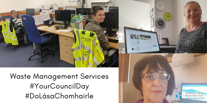 Our Admin staff play such an huge role in the daily operations of all of our #wastemanagement services. Thank you Louise (#Litter Management Office) Siobhán (#Fleet) Rachel (#Environmental #Awareness Section) & Bernie (Litter Prevention Officer) #YourCouncilDay #DoLásaChomhairle