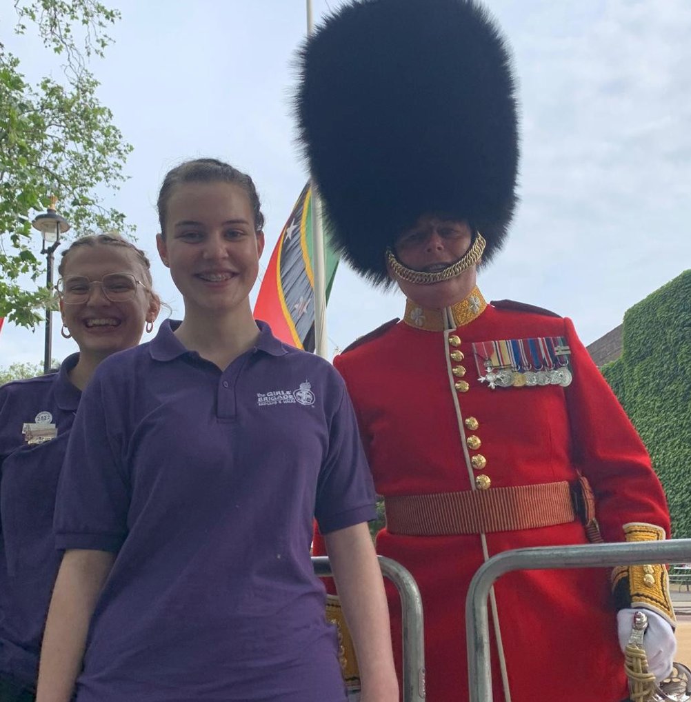 Young people and leaders from <a href="/GBMins/">GB Ministries</a> groups across the country were at the dedicated youth enclosure at HM The King's first Trooping the Colour Birthday Parade on Saturday. You can read about their experiences here: girlsbrigadeministries.org.uk/post/gb-member…
