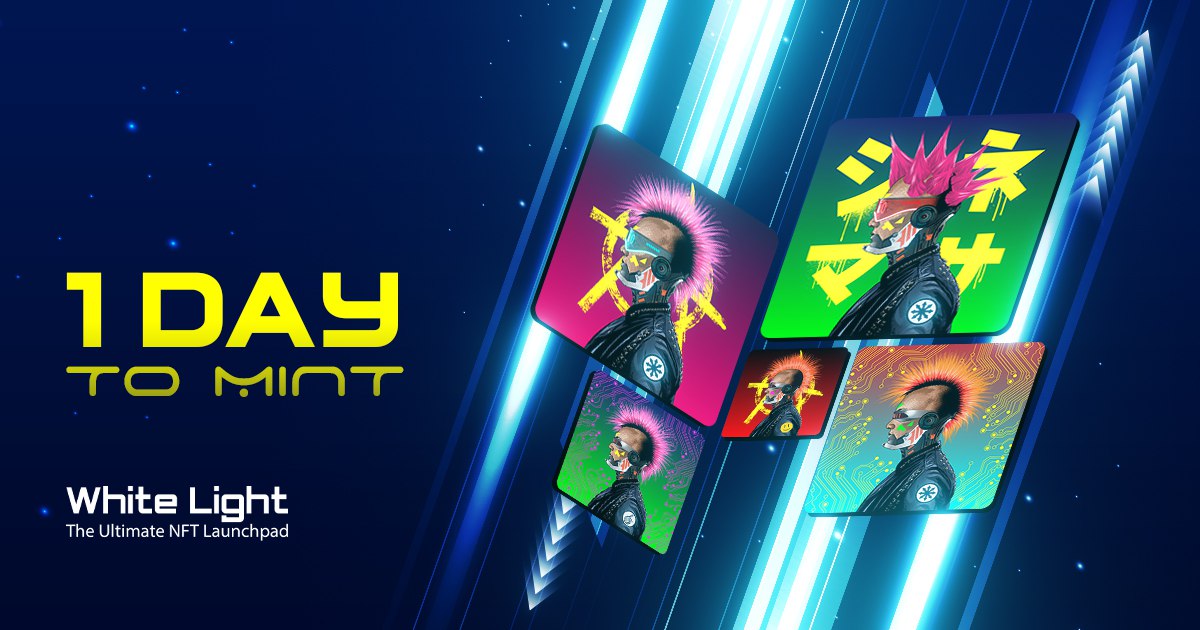 Your time to own the latest Punk NFTs is here!!! Launching our Digital Punk NFTs tomorrow!!! 
Don’t forget to join our whitelist closing today for exclusive mint benefits!!! 

whitelightnft.io

#NFT #blockchain #Ethereum