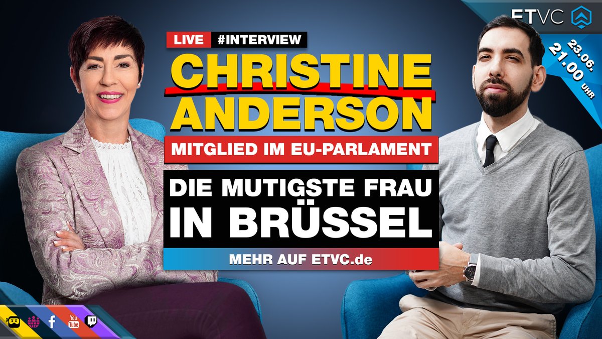 ETVideoContent's tweet photo. EU-Abgeordnete @AndersonAfDMdEP heute im exklusiven #ETVC Interview zum Thema #EU, #AfD und #Politik in #Deutschland
21 Uhr auf https://t.co/9obeiPZD8h https://t.co/coDXf3E1GD