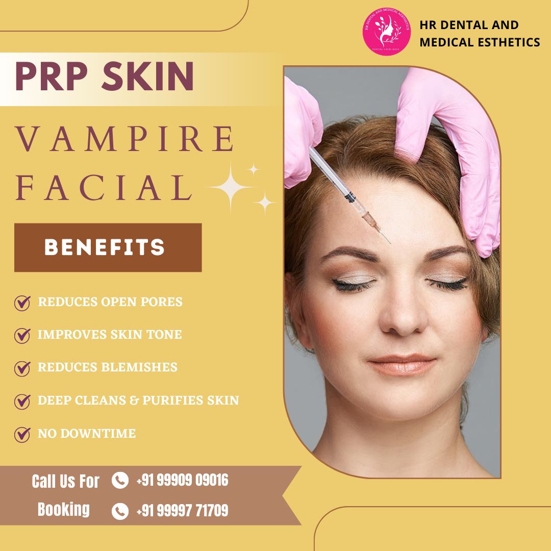 Join the vampire revolution and embrace the power of self-care with our Vampire Facial PRP Skin treatment.
For bookings, call Dr. Himani Bhardwaj at +91 99997 71709 or visit our clinic at SB 34, Shashtri Nagar, Ghaziabad. 
#VampireFacial #PRPSkin #SkinRejuvenation #hrdentalcare