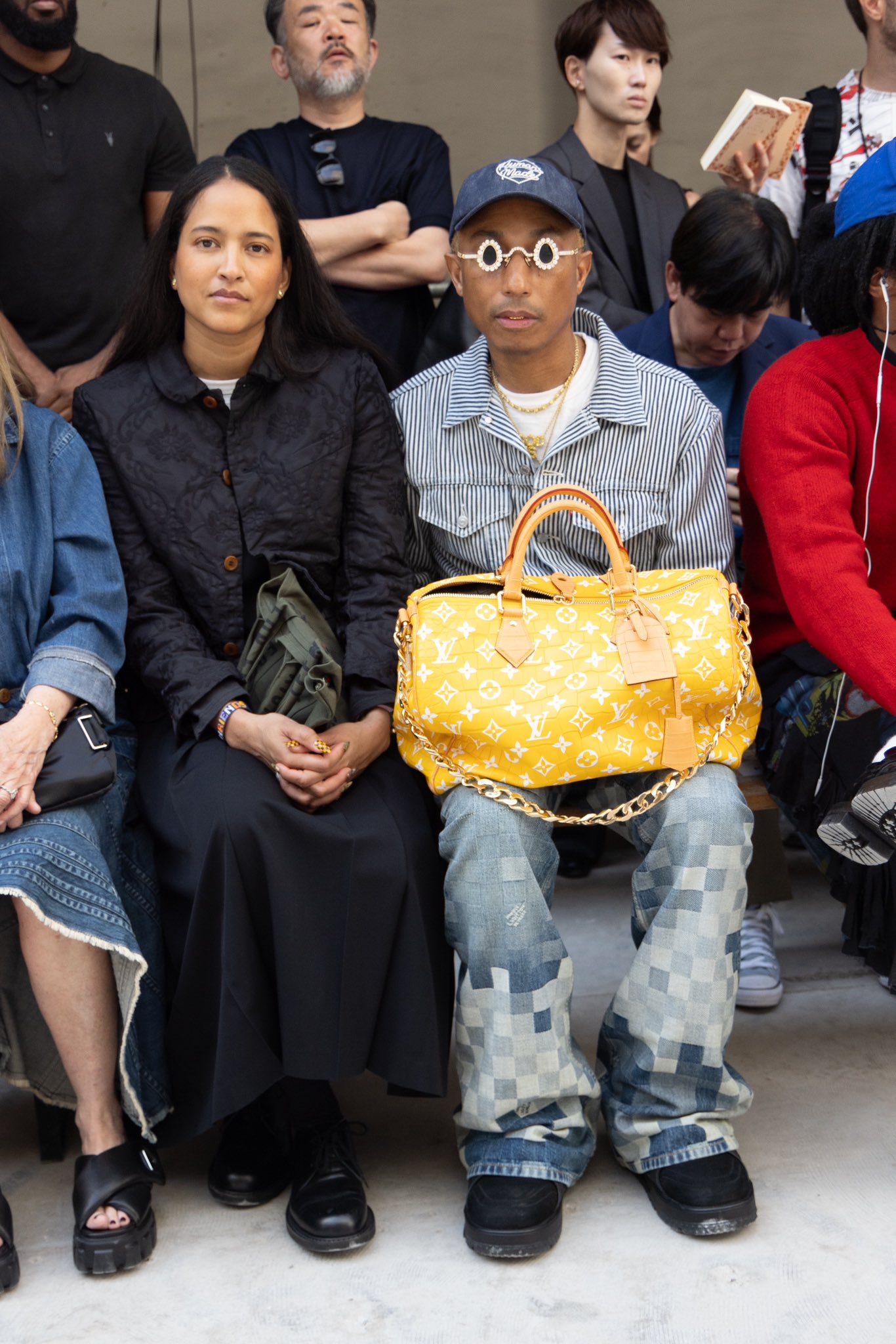 highsnobiety on X: Pharrell at Junya Watanabe with the Louis Vuitton  Millionaires Speedy, valued at $1 million  / X