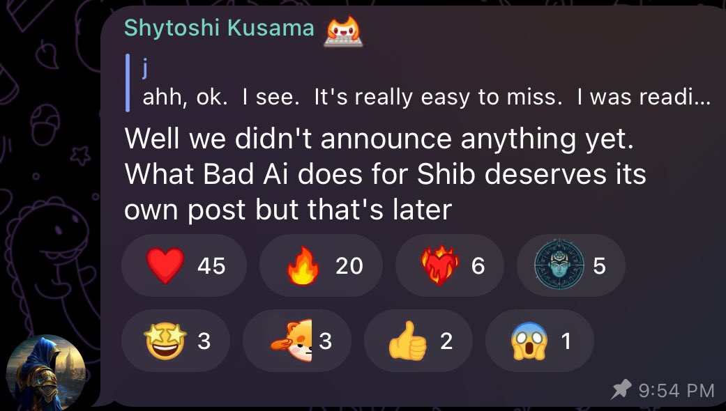 AlphaWhaleCalls's tweet photo. @badideaai @Badideaaibot File 18: Could this possibly be the future of $shib governance after #shytoshikusuma either steps away or steps over to #shibarium , I’m compelled to believe that @badideaai is the token and #Conaiha is it . 
Read article : https://t.co/kFGf5A5urx