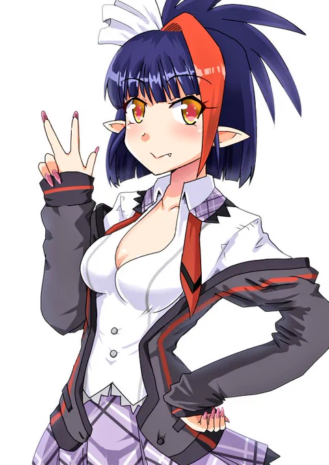 これは昨日のやつよりより前に描いた制服ミラアルクちゃんとオマケです ミラアルクちゃんには制服を着崩してて貰いたいのとエルザちゃんには袖が長くいてほしい的な