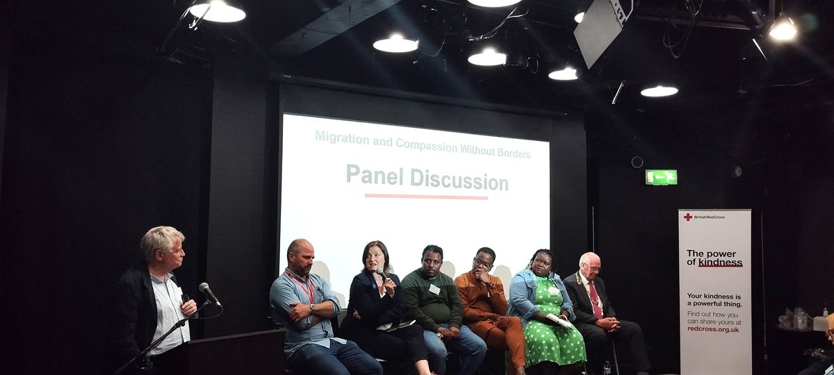 We're at <a href="/RedCrossNI/">Red Cross NI</a> film launch 'Migration and Compassion Without Borders'. A touching account of #CompassionIntoAction in #Belfast, a City of Sanctuary. Great discussion with <a href="/UNHCRUK/">UNHCR United Kingdom</a> <a href="/RasniVoices/">RASNI- VOICES</a> <a href="/belfastcc/">Belfast City Council</a> <a href="/BelfastCofSanct/">Belfast City of Sanctuary</a>