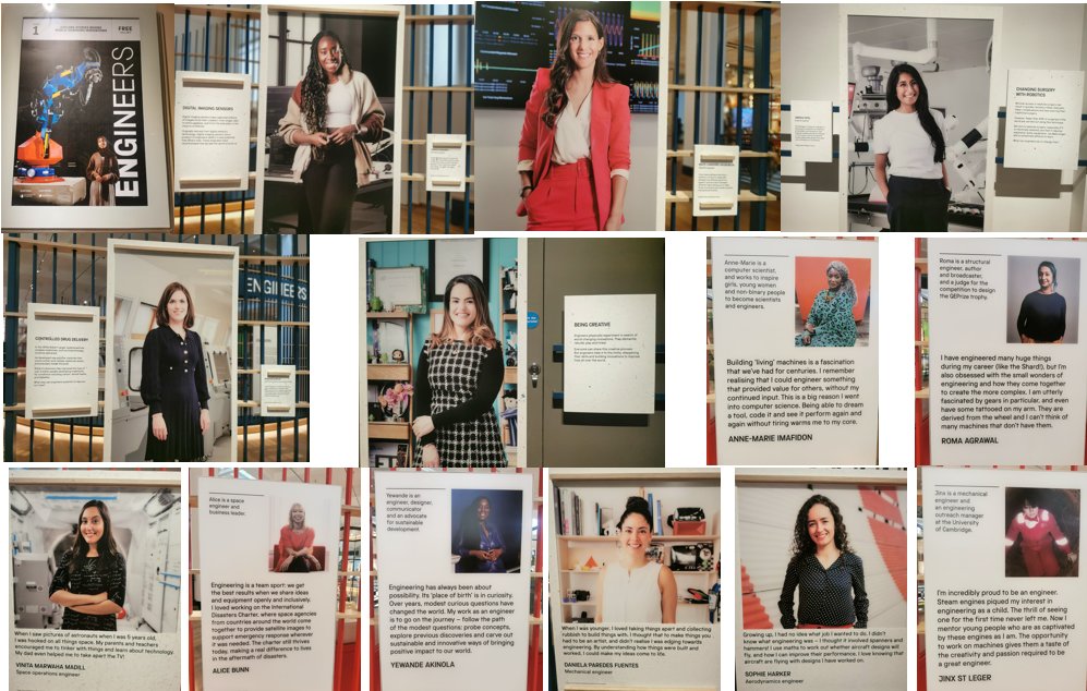 Fabulous representation of women engineers at the new 'Engineers' gallery at the <a href="/sciencemuseum/">Science Museum</a>. Do go along and see it - very inspiring. #INWED23