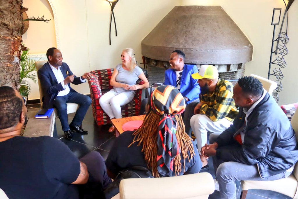 EzekielMutua's tweet photo. Touring Chorally With @TheMCSK!
Held a meeting this morning with organizers of the International Mziki Gospel Festival Tour that culminates in Masai Mara National Reserve where over 250 singers from the globe will hold a concert. https://t.co/WXxf7byfww