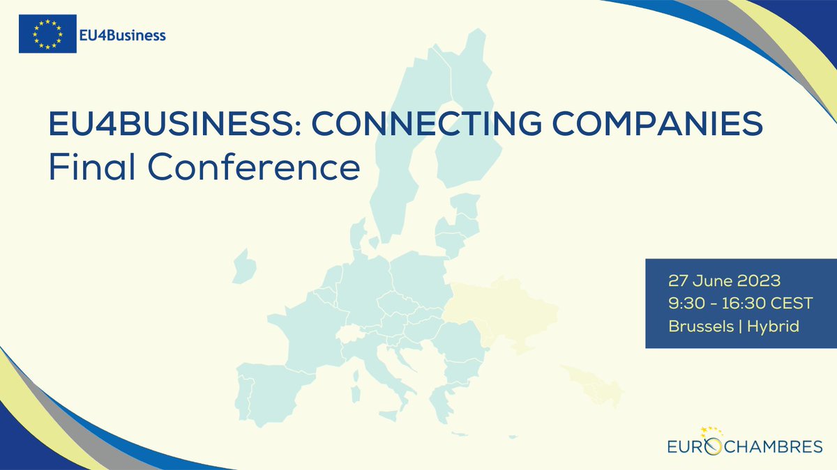Last call to register to the #EU4BCC Final Conference!
 
Join us to learn about the results of the project as well as how to support economic development and job creation in the EaP.    

📅27 June | Hybrid- Brussels   

➡eur.cvent.me/MlyaK