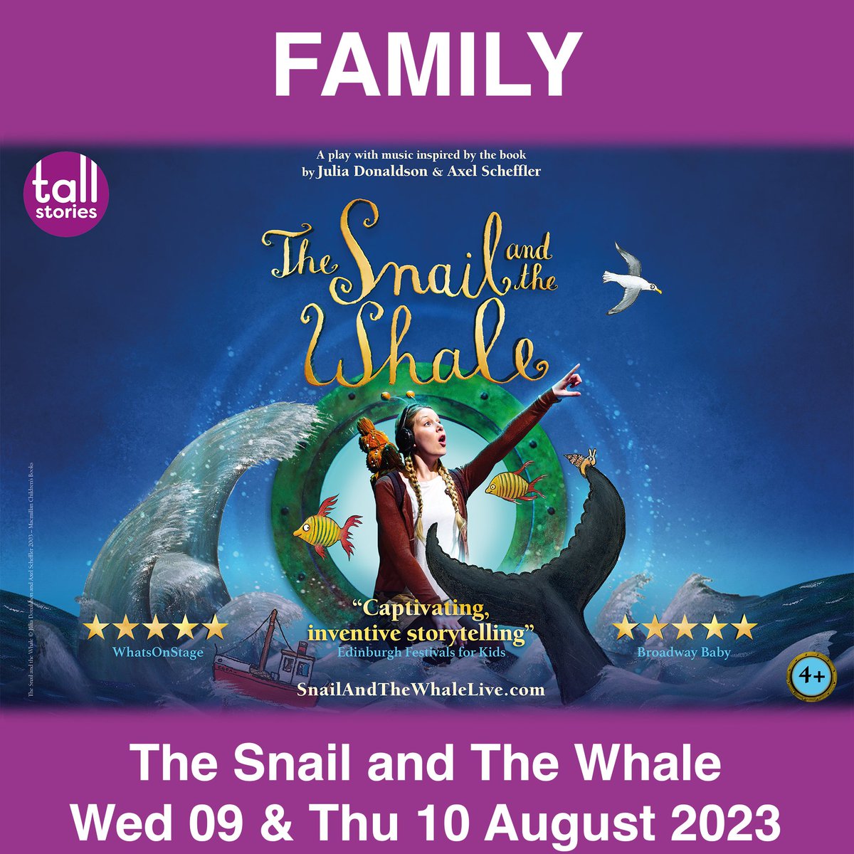 Tall Stories presents The Snail and the Whale, showing at The Harlequin Theatre🐌🐋

🎟Book your tickets online now!

#reigate #redhill #harlequintheatre #snailandwhale #familytheatre #familyentertainment #tallstories #summerholidays #summeractivitys