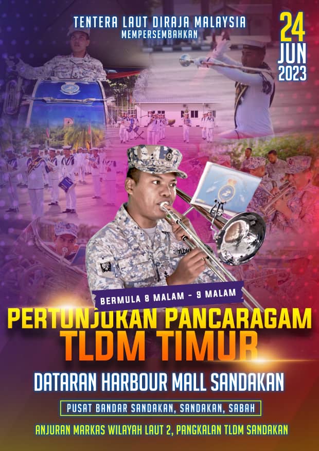 Ahoy!!!

Pertunjukan Pancaragam TLDM Timur Khas untuk #WargaSandakan

Kali ni kita kasih jadi! Aramaiti! Buat julung kalinya Pasukan Pancaragam TLDM Timur akan membuat persembahan di Sandakan. Jadi, kepada orang SDK. Admin tunggu kamu esok di Dataran Harbour Mall, jam 8 - 9 malam