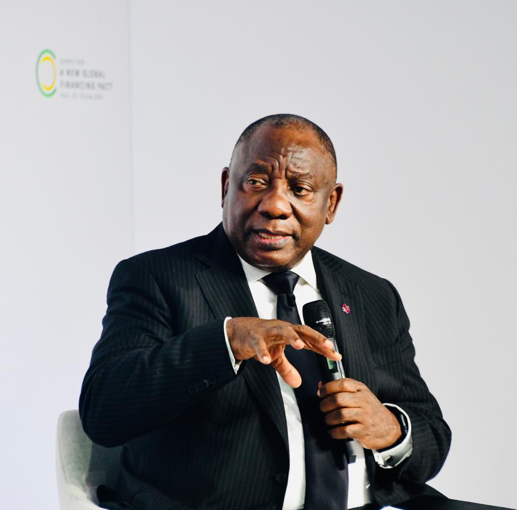 kgmadisa's tweet photo. “We are not beggars. Treat us with equality and equity not with a sense of generosity” - SA President Cyril Ramaphosa has told world leaders at the New Global Financing Pact Summit in France. 

Raises issues of vaccines availability, Africa peace mission, empty financial promises https://t.co/UgDfRl9KGx