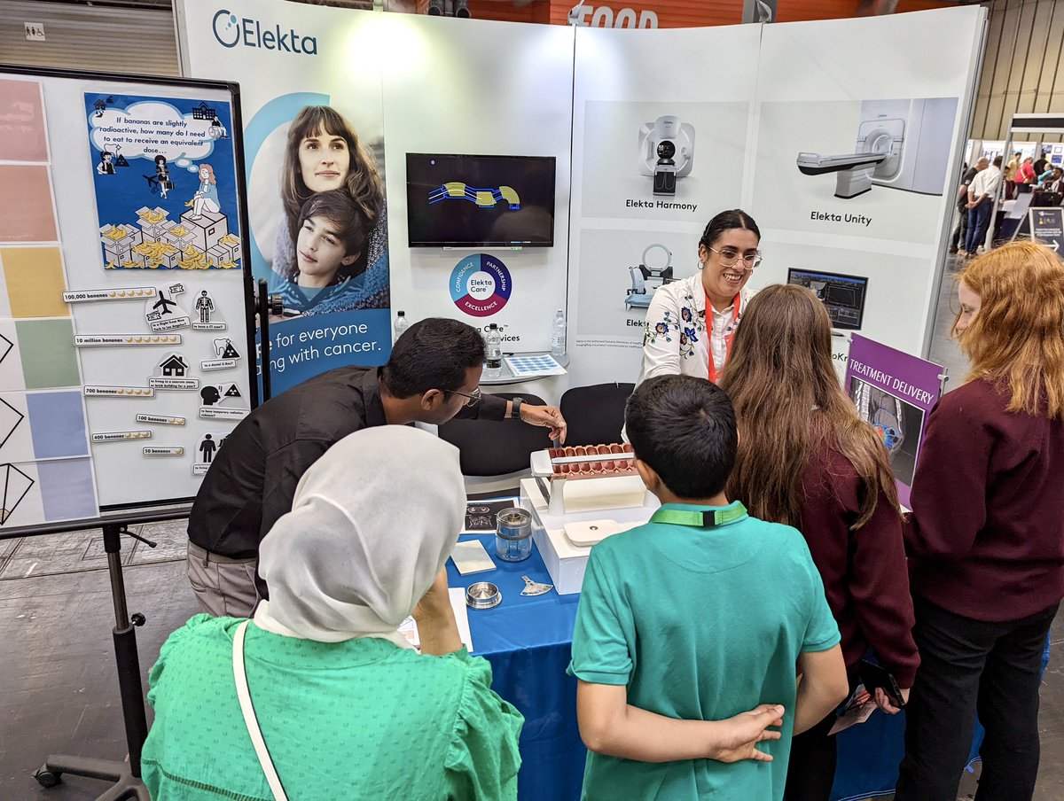 At @BigBangUKSTEM, it's been great to share the science behind #radiotherapy with future scientists. How a linear accelerator works may sound complex, but our interactive model made it easy to show how we generate and shape a radiation beam to treat #cancer. #BigBangFair