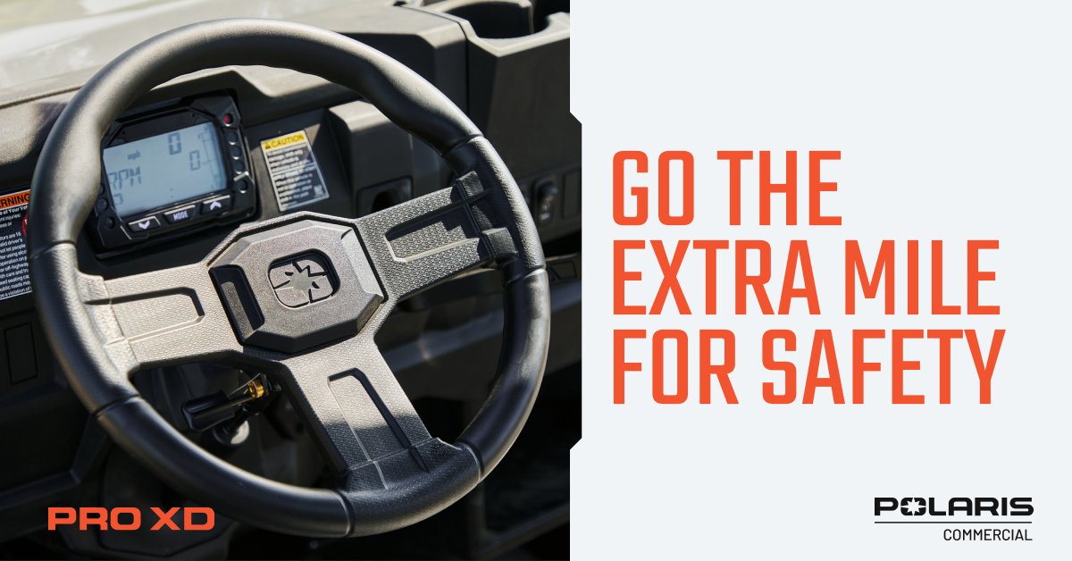 ELTCustomerSrvc's tweet image. Pro XD helps meet jobsite speed regulations with controlled acceleration with max speeds of 40 mph (gas models), plus speed-limiting capabilities.

#PolarisCommercial #Safety #SafetyMonth #SafetyFeatures #JobSite #EasternLiftCommercialVehicles