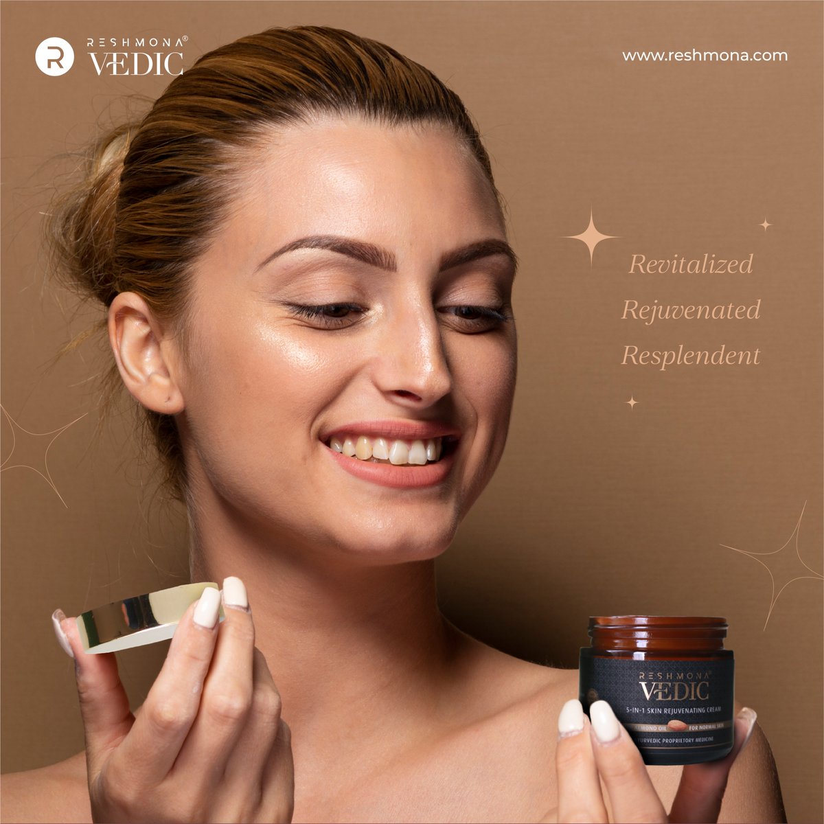 Indulge in the Power of RESHMONA VEDIC for a Revitalized, Rejuvenated, and Resplendent You. Unlock Your Radiant Beauty Today! ✨ 

#SkincareEssentials #NaturalGlow #YouthfulRevival #SelfCareRoutine #NourishYourSkin #BeautyFromWithin #HealthySkinJourney #BeautyConfidence