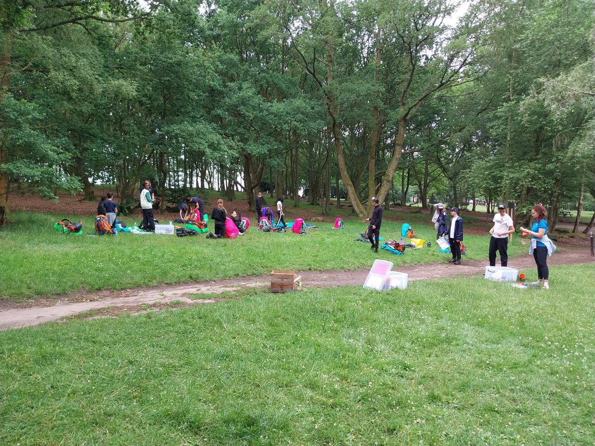 bakerdofe's tweet photo. Morning! Breakfast eaten, tents down, kits packed and they're off again! Possibility a bit less enthusiastically than yesterday but this is the point of @DofE: resilience and character building! @noelbakerlead https://t.co/rz4MwAdW7A