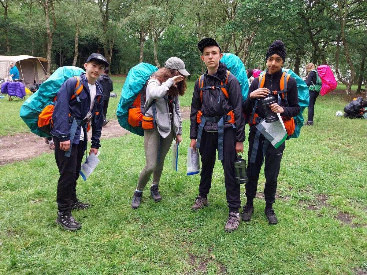bakerdofe's tweet photo. Morning! Breakfast eaten, tents down, kits packed and they're off again! Possibility a bit less enthusiastically than yesterday but this is the point of @DofE: resilience and character building! @noelbakerlead https://t.co/rz4MwAdW7A
