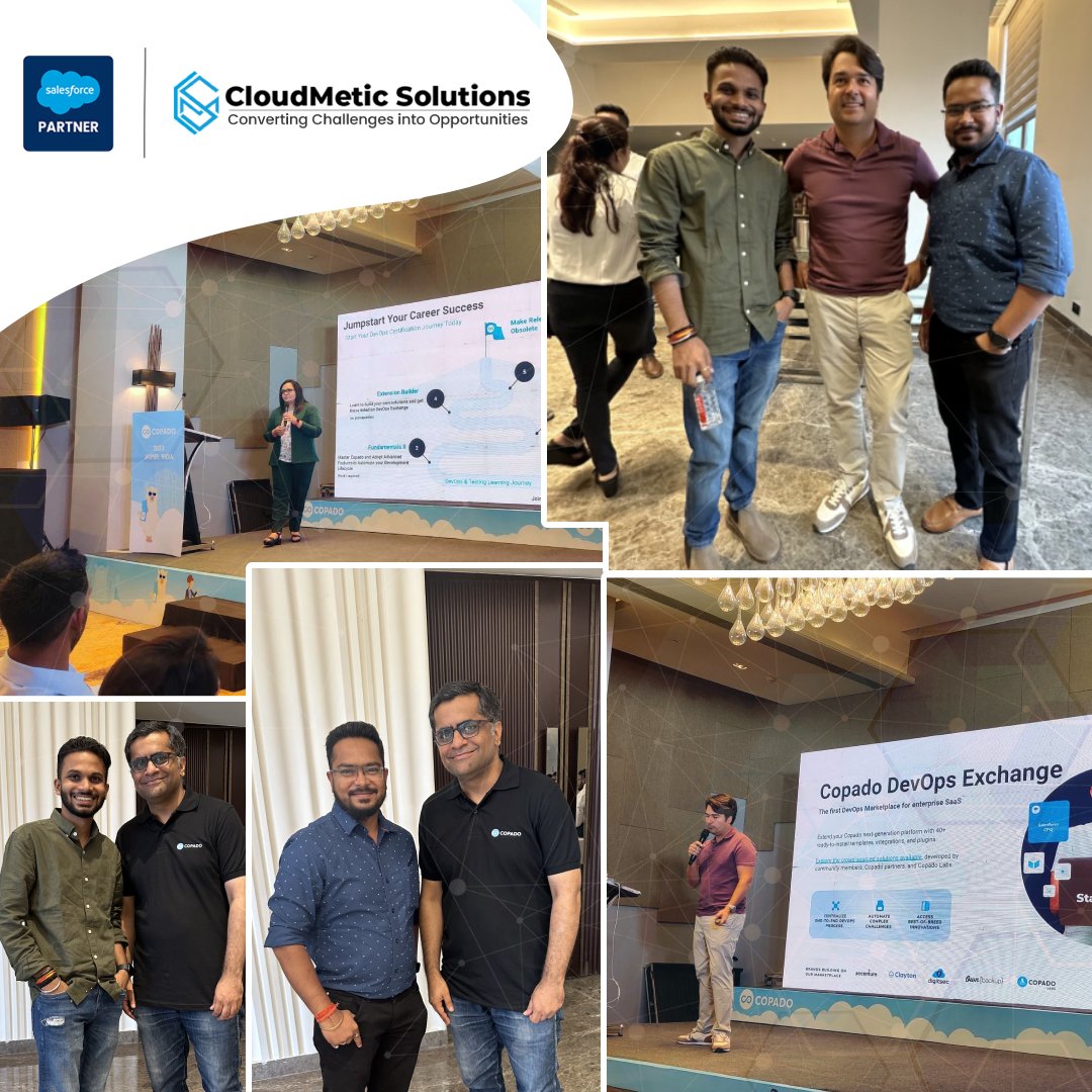cloud_metic's tweet photo. We are thrilled to publicize that @cloud_metic had a golden opportunity to meet Federico and @gauravkheterpal at the @CopadoSolutions Jaipur event. 

It was incredible to meet Gaurav, a role model for us and also for all the Salesforce startups. 
#CopadoUserGroups #CopadoJAI https://t.co/qowzRVlLEO