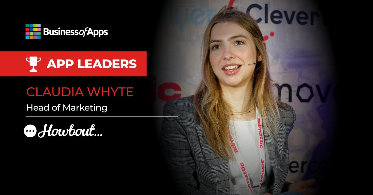 Business of Apps (@businessofapps) on Twitter photo App Leaders 🏆 is our list of the top individuals who are driving growth and change in the global app industry. 🌎
We are happy to include Claudia Whyte, Head of Marketing at <a href="/Howbout_App/">Howbout social calendar</a>.
More on Claudia 👇
businessofapps.com/app-leaders/cl…
#appleaders #leadership #growth #success App Leaders 🏆 is our list of the top individuals who are driving growth and change in the global app industry. 🌎
We are happy to include Claudia Whyte, Head of Marketing at <a href="/Howbout_App/">Howbout social calendar</a>.
More on Claudia 👇
businessofapps.com/app-leaders/cl…
#appleaders #leadership #growth #success