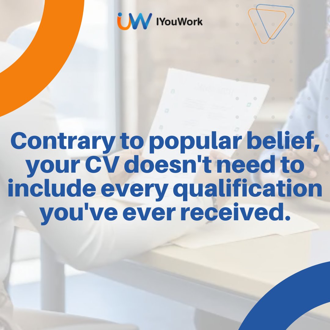 Contrary to popular belief, if you're applying for a job in a restaurant, the employer won't be interested in the French GCSE you received 10 years ago.

Keep your CV concise, and relevant!

#cv #curriculumvitae #cvtips #iyouwork #jobsearch #freelance #freelancers #flexiblework