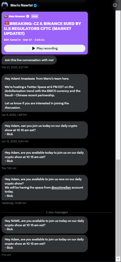 adamscochran's tweet photo. My god, take a hint you grifty fuck. https://t.co/rzTESqPMU6