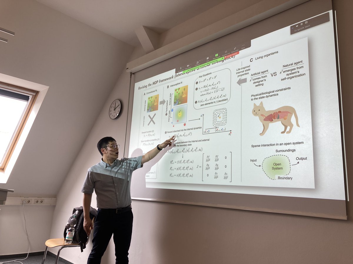 Big thanks to Wani @choongwanwoo for the incredible talk at ISN today! Such an inspiring perspective on pain processing networks and how to integrate concepts of pain and internal states with reinforcement learning in AI 😺