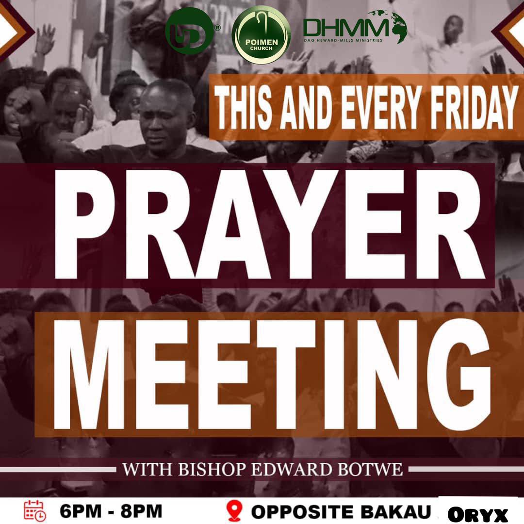 PMC_GAMBIA's tweet photo. God is our REFUGE, our STRENGTH, and our VERY PRESENT HELP.
Join and let’s call unto Him with all prayers and supplications.
Invite someone too. See you at 6 pm GMT!
#PrayerMeeting
#WithBishopBotwe
#Bakau https://t.co/0FetJaWv2t
