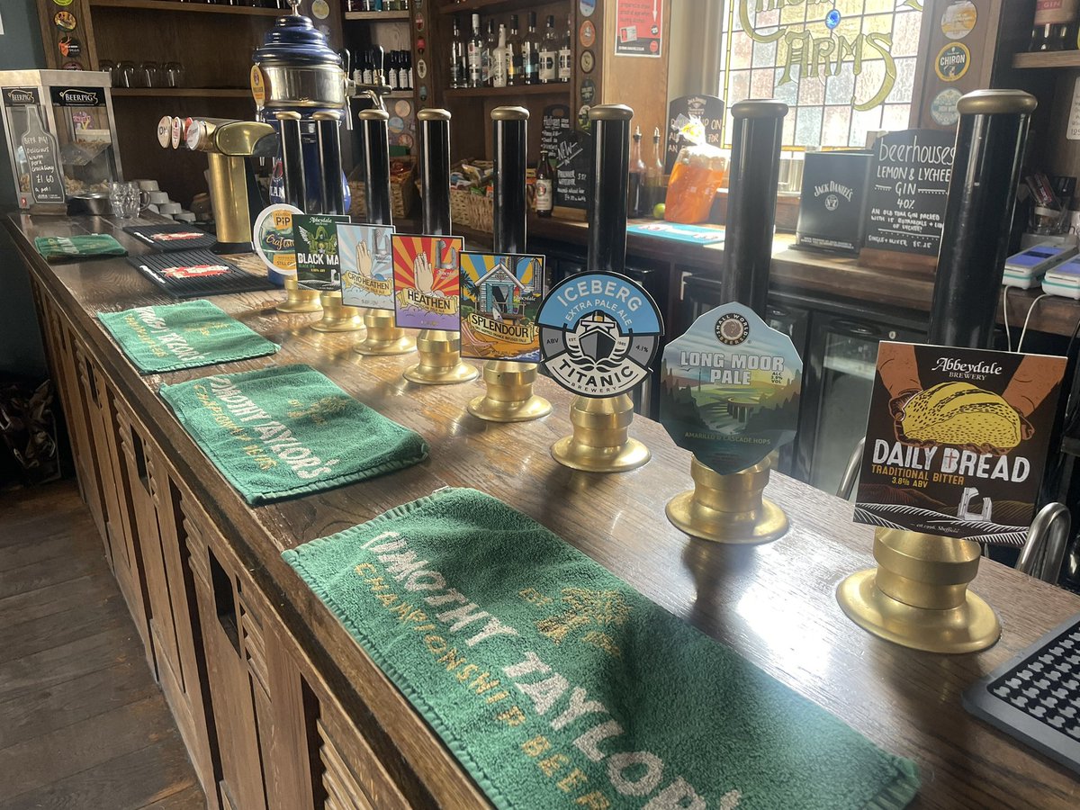 Cricketers Beerhouse Horbury (@cricketershorb) on Twitter photo Cask line up for a nice sunny Friday!!! <a href="/AbbeydaleBeers/">Abbeydale Brewery</a> <a href="/SmallWorldBeers/">Small World Beers</a> <a href="/TitanicBrewers/">Titanic Brewery</a> Cask line up for a nice sunny Friday!!! <a href="/AbbeydaleBeers/">Abbeydale Brewery</a> <a href="/SmallWorldBeers/">Small World Beers</a> <a href="/TitanicBrewers/">Titanic Brewery</a>