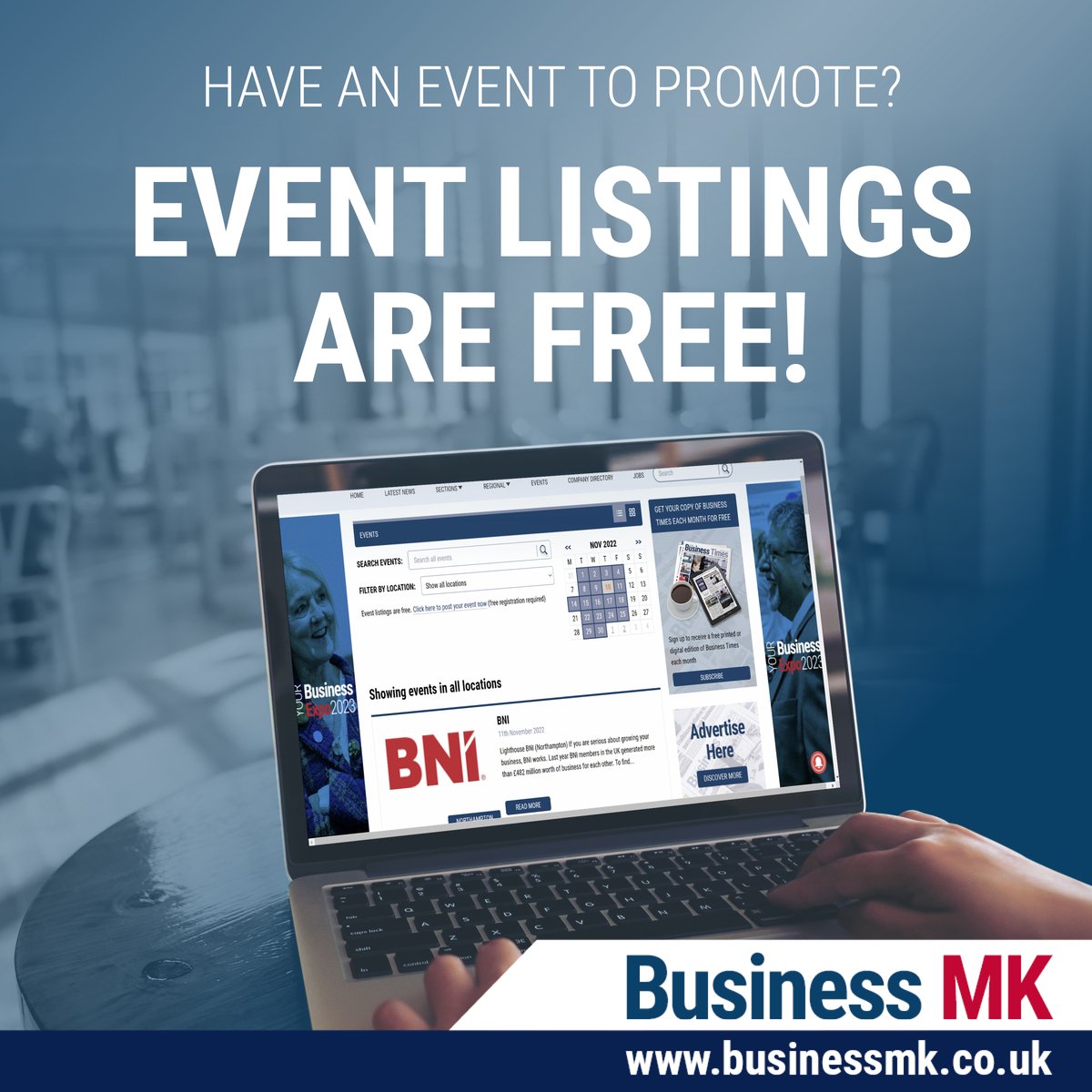If you're hosting an event in Milton Keynes, Buckinghamshire or Bedfordshire, list it on the Business MK website: businessmk.co.uk/events/

Promoting your events on Business MK is entirely free of charge and is a great way to inform the local business community. 

#MKevents