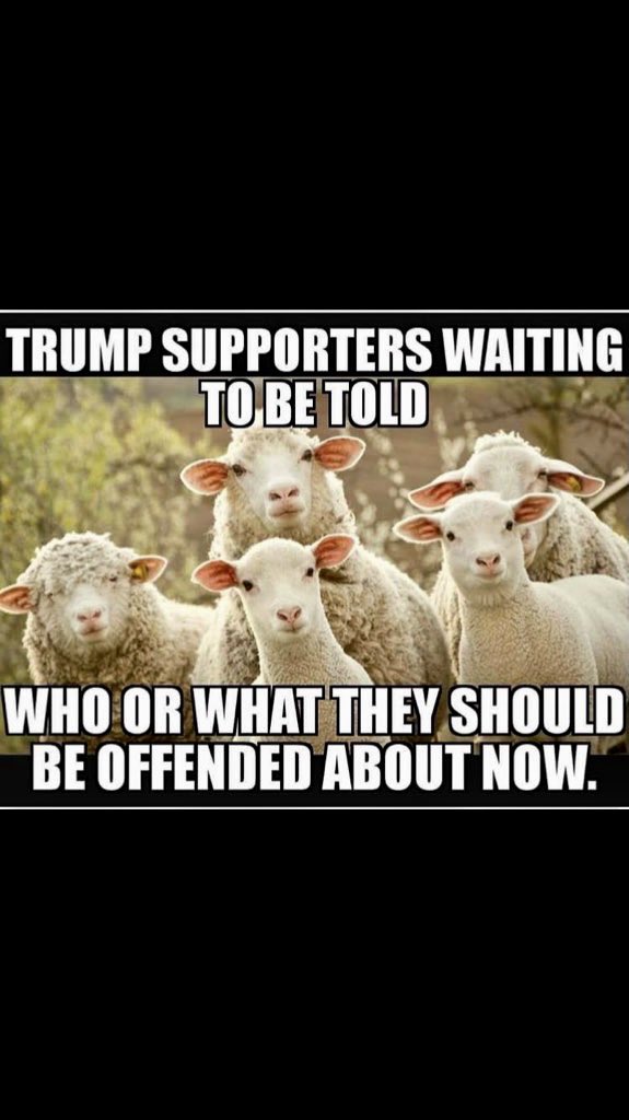 Trumplings are sheeple in red caps