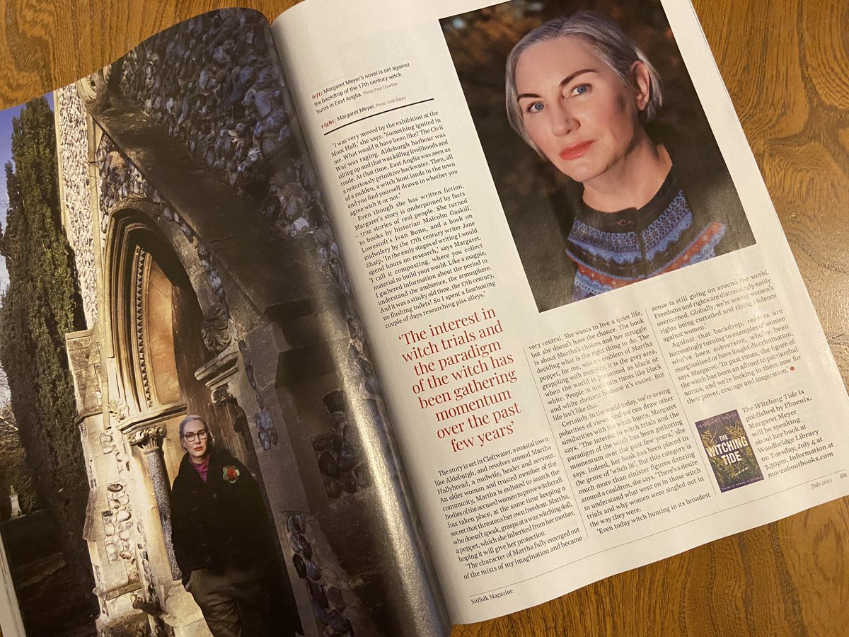It’s less than two weeks til @Margaret_Meyer visits @WoodbridgeLib to launch her amazing debut novel #TheWitchingTide. Find out more in my article in @suffolkmag out now - and get your ticket at moreaboutbooks.com!